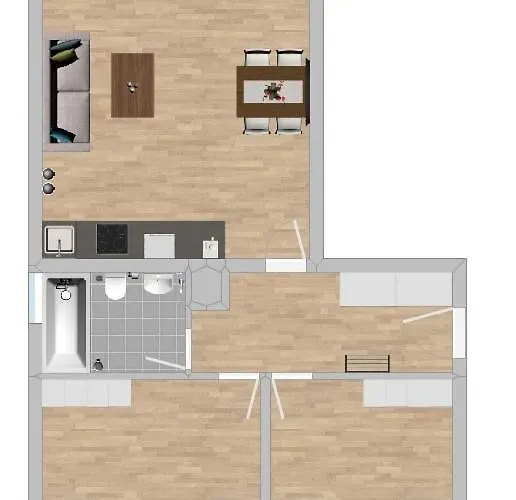 Sta1079 Moderne Monteurwohnung Mit Balkon Stamsried