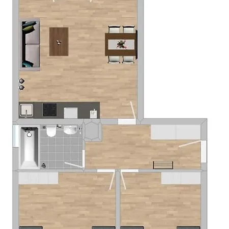Sta1079 Moderne Monteurwohnung Mit Balkon 스탐스리에드